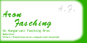 aron fasching business card